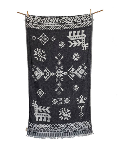 Traditional Peshtemal Towel - 3 colours Aztec Design