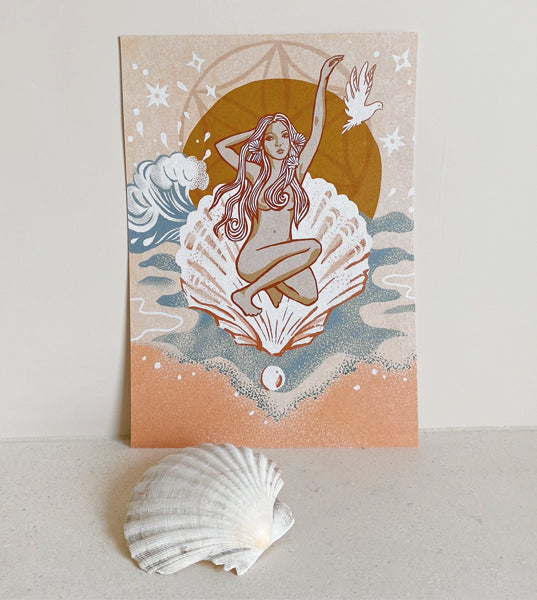 Aphrodite A4 Illustration Art Print