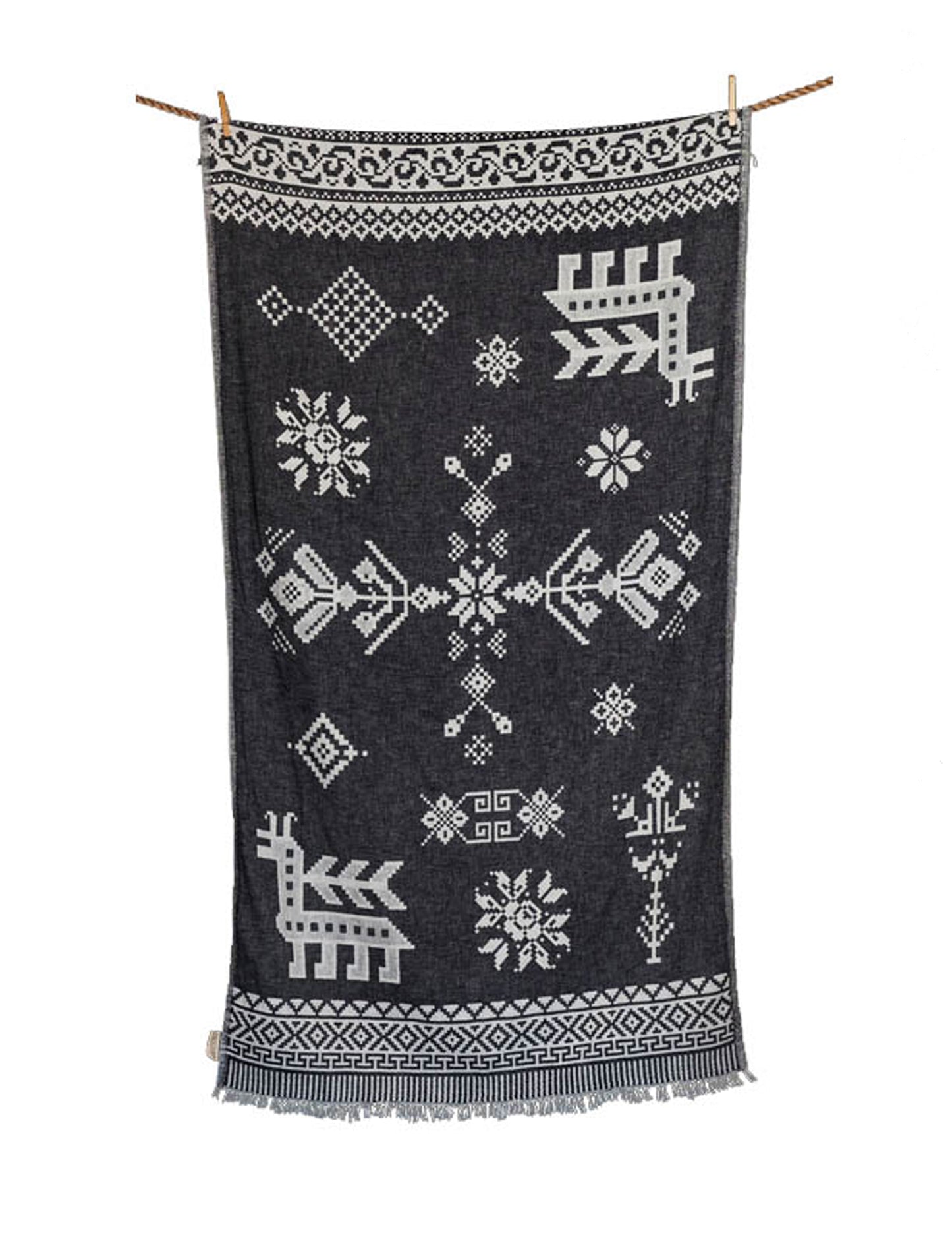 Traditional Peshtemal Towel - 2 colours Aztec Design