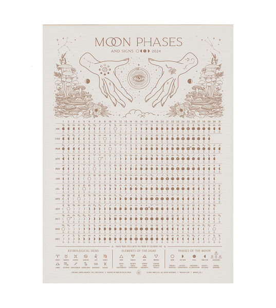 Magic of I - Moon Phase Calendar A2 print 2024 + keepsake box